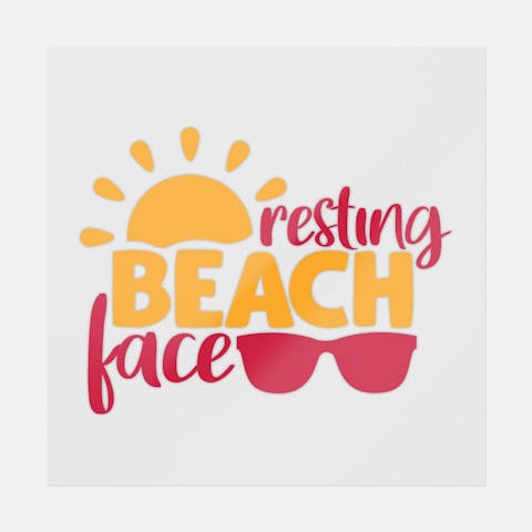 Resting Beach Face - Ninja Transfers