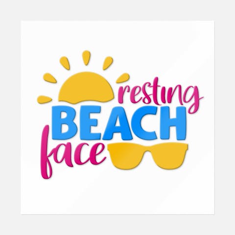 Resting Beach Face - Ninja Transfers