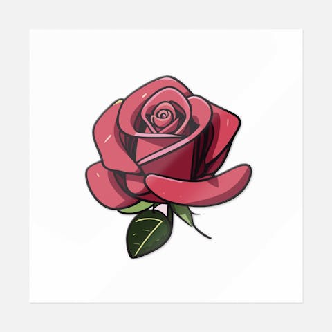 Romantic Rose Flower - Ninja Transfers