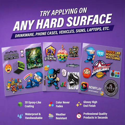 Free DTF Transfers & UV PermaStickers™ Sample Pack