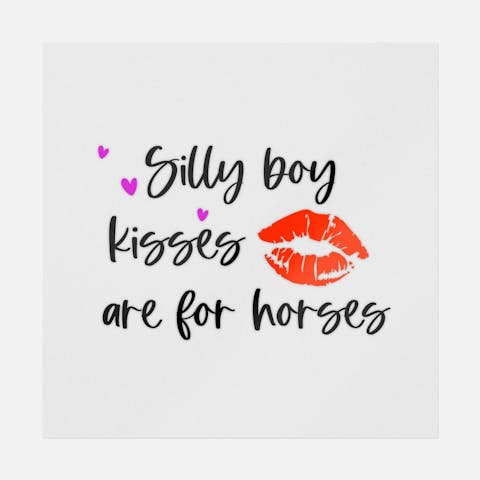 Silly Boy Kisses Are For Horses - Ninja Transfers