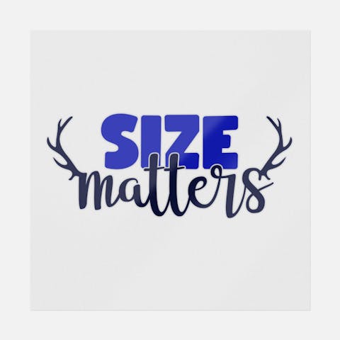Size Matters Blue - Ninja Transfers