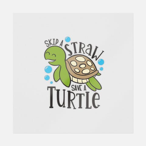 Skip A Straw Save A Turtle - Ninja Transfers