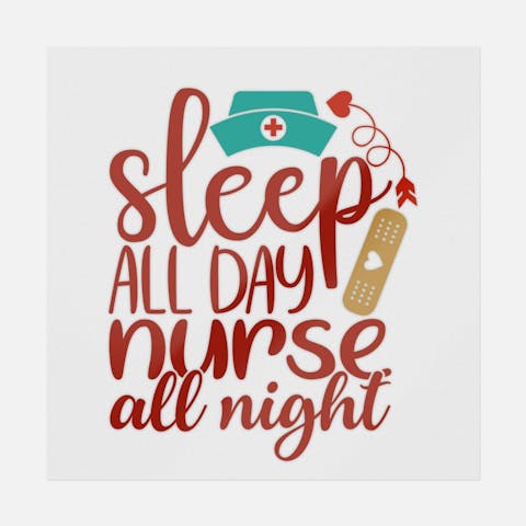 Sleep All Day, Nurse All Night - Ninja Transfers