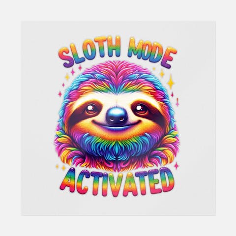 Sloth Mode Activated Rainbow - Ninja Transfers
