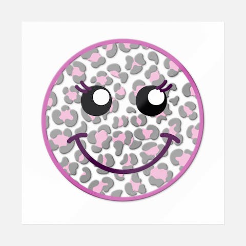 Smiley With Eyelashes - Ninja Transfers