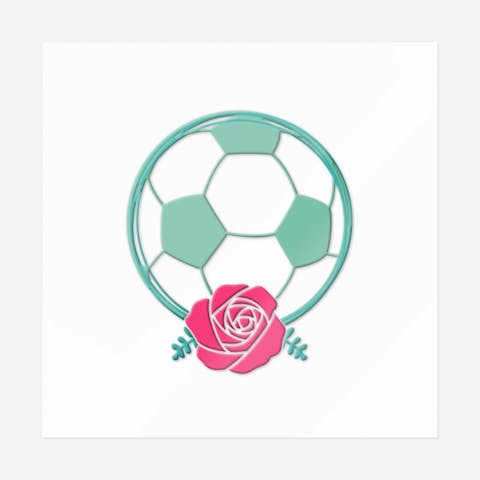 Soccer Name Frame Solid - Ninja Transfers