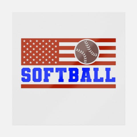 Softball Flag - Ninja Transfers