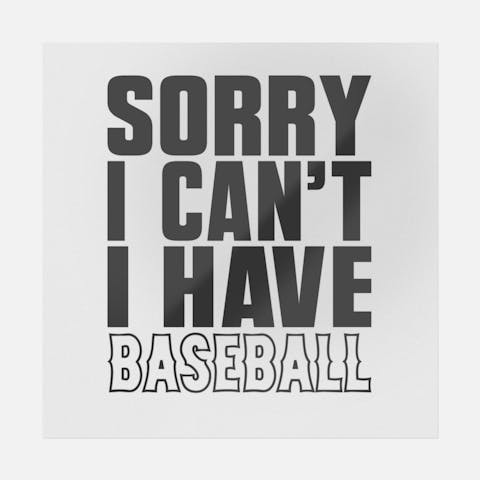 Sorry I Can't Have Baseball - Ninja Transfers
