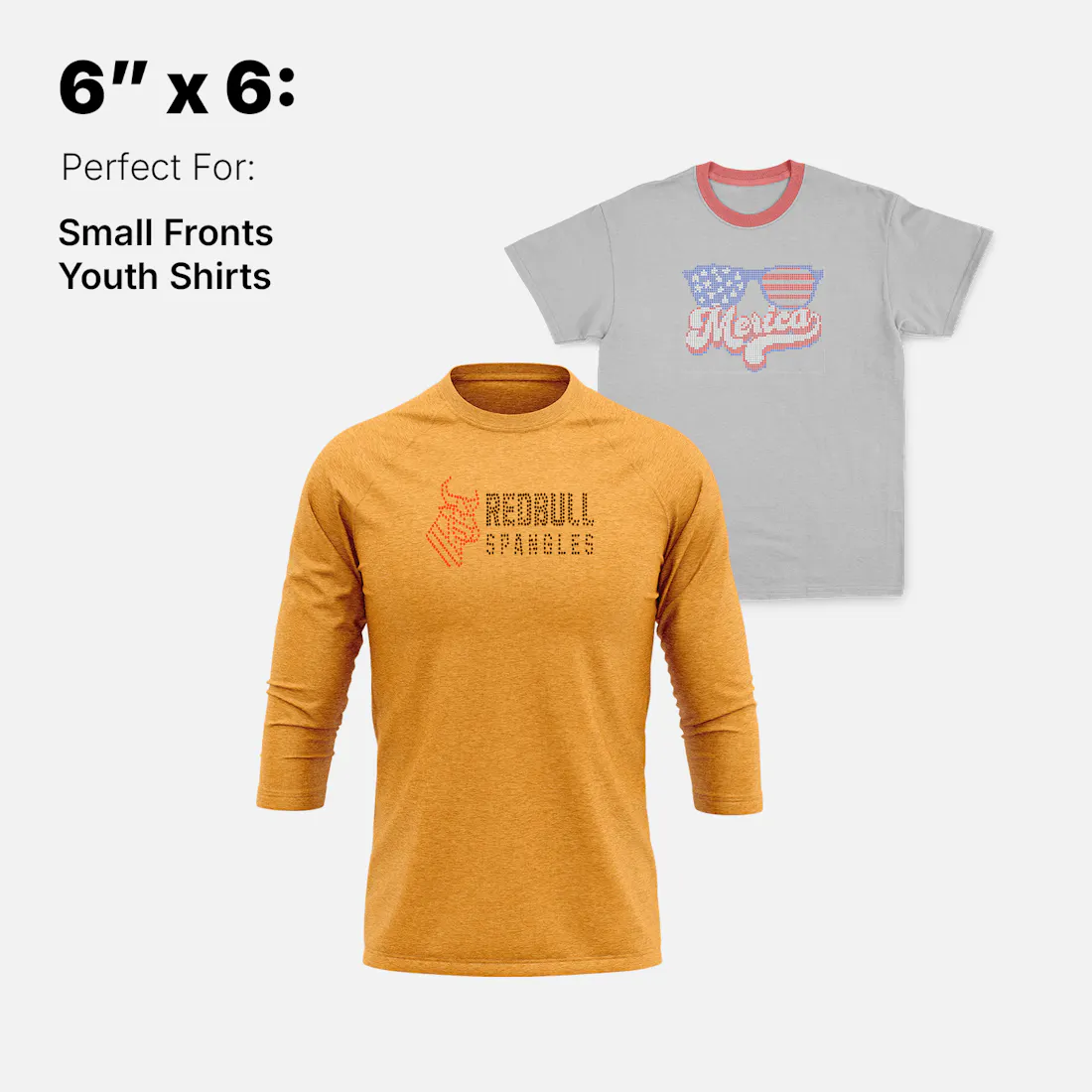 Spangle Transfers By Size - Ninja Transfers