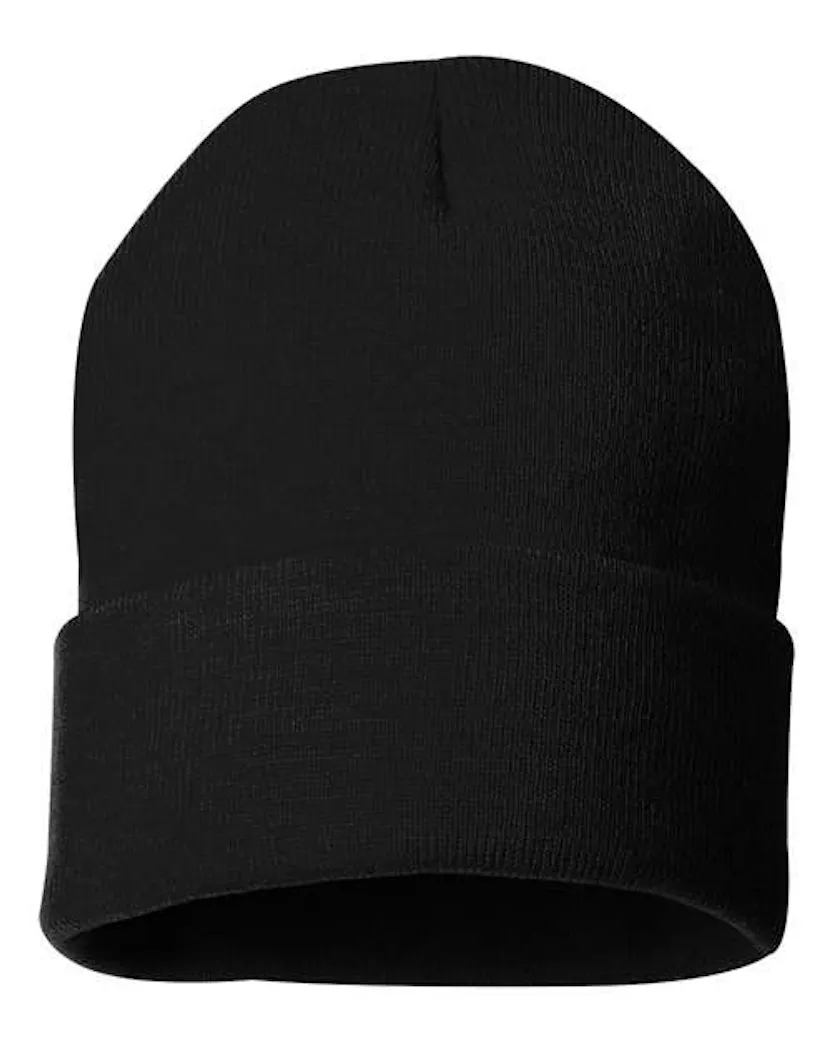 Sportsman SP12 12" Solid Cuffed Beanie - Ninja Transfers