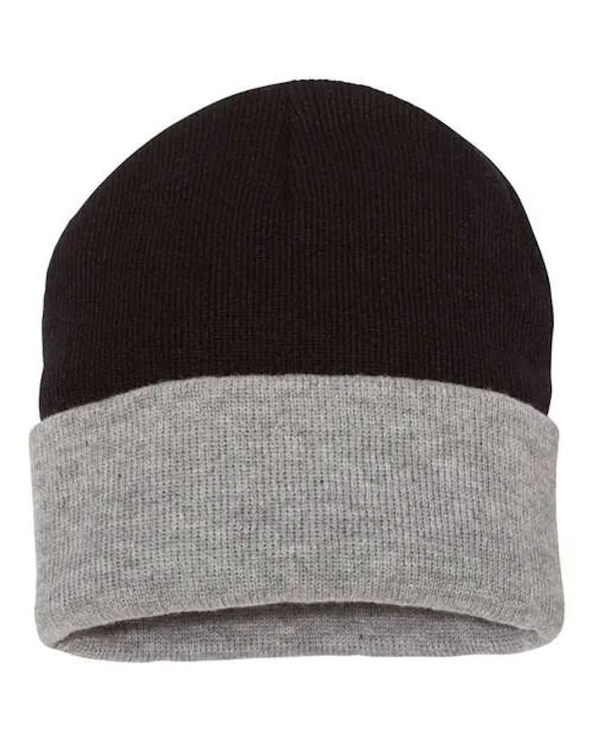 "Sportsman SP12T 12" Color Blocked Cuffed Beanie" - Ninja Transfers