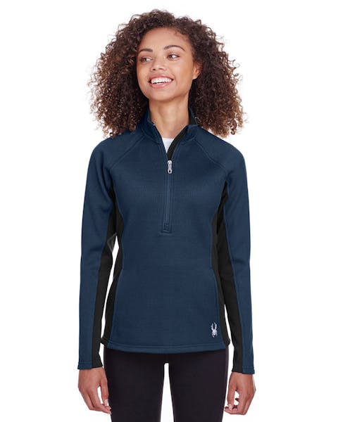 Spyder S16562 Ladies' Constant Half - Zip Sweater - Ninja Transfers