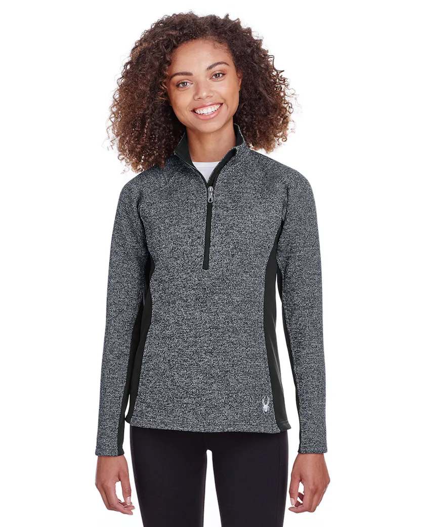Spyder S16562 Ladies' Constant Half - Zip Sweater - Ninja Transfers