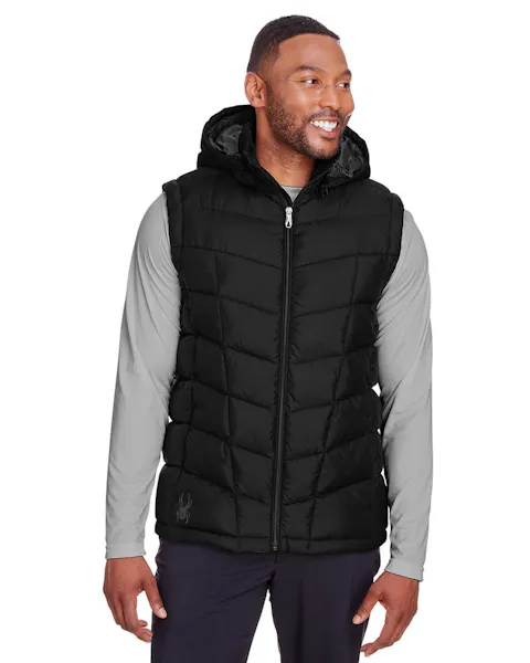 Spyder S16642 Men's Pelmo Puffer Vest - Ninja Transfers