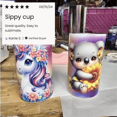 12oz Straight Sub Sippy Cup Duo
