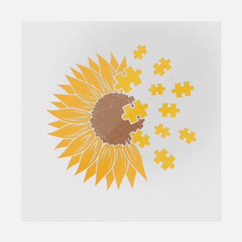 Sunflower Autism - Ninja Transfers