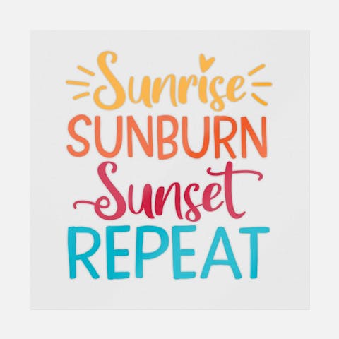Sunrise Sunburn Sunset Repeat - Ninja Transfers