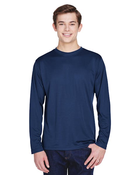Team 365 TT11L Men's Zone Performance Long - Sleeve T-Shirt - Ninja Transfers