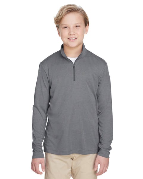 Team 365 TT31HY Youth Zone Sonic Heather Performance Quarter - Zip - Ninja Transfers