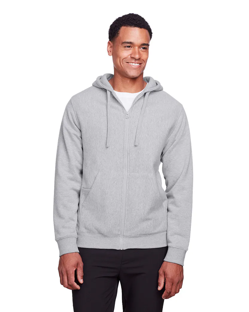 Team 365 TT95 Men's Zone HydroSport Heavyweight Full - Zip Hooded Sweatshirt - Ninja Transfers