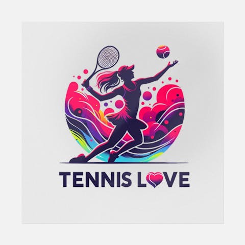 Tennis Love Flat Design - Ninja Transfers