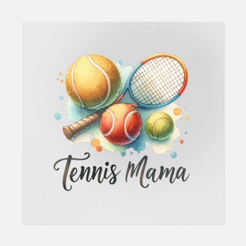 Tennis Mama Watercolor Art - Ninja Transfers