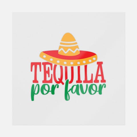 Tequila Por Favor Red & Green - Ninja Transfers