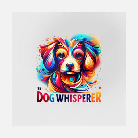 The Dog Whisperer Vibrant Art - Ninja Transfers
