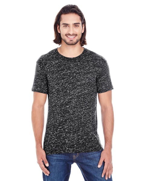 Threadfast Apparel 104A Men's Blizzard Jersey Short - Sleeve T-Shirt - Ninja Transfers