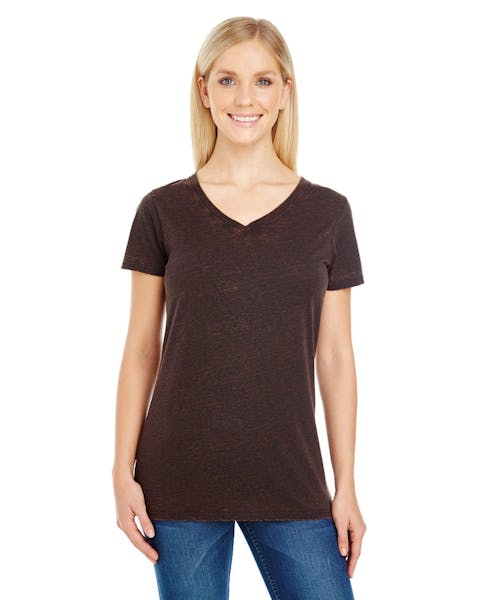Threadfast Apparel 215B Ladies' Cross Dye Short - Sleeve V - Neck T-Shirt - Ninja Transfers