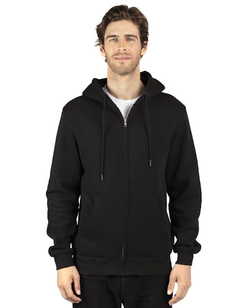 Threadfast Apparel 320Z Unisex Ultimate Fleece Full - Zip Hooded Sweatshirt - Ninja Transfers