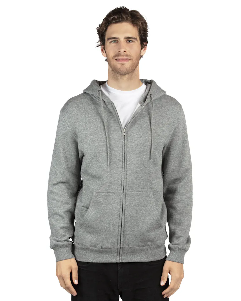 Threadfast Apparel 320Z Unisex Ultimate Fleece Full - Zip Hooded Sweatshirt - Ninja Transfers