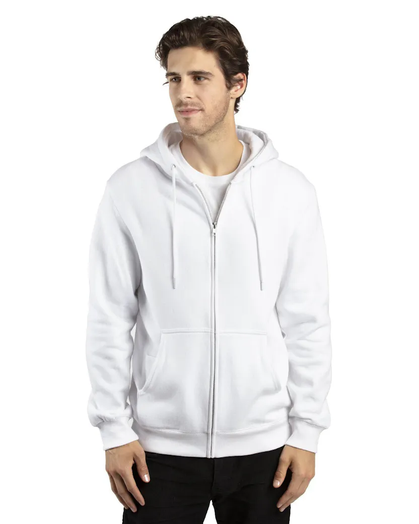 Threadfast Apparel 320Z Unisex Ultimate Fleece Full - Zip Hooded Sweatshirt - Ninja Transfers