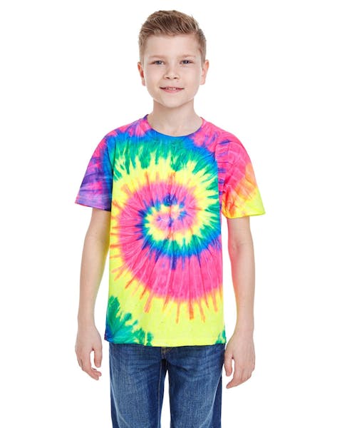Tie - Dye CD100Y Youth 5.4 oz. 100% Cotton T-Shirt - Ninja Transfers