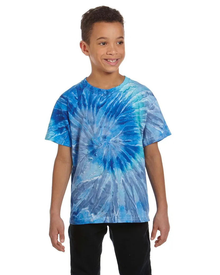 Tie - Dye CD100Y Youth 5.4 oz. 100% Cotton T-Shirt - Ninja Transfers