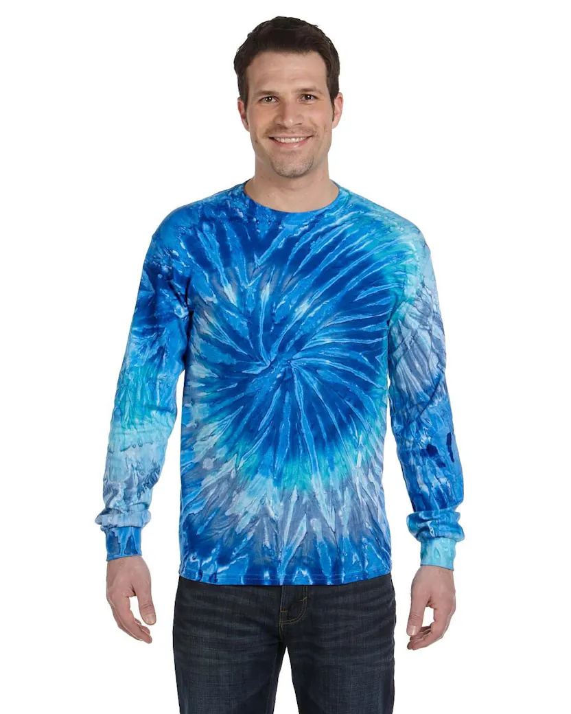 Tie - Dye CD2000 Adult 5.4 oz. 100% Cotton Long - Sleeve T-Shirt - Ninja Transfers