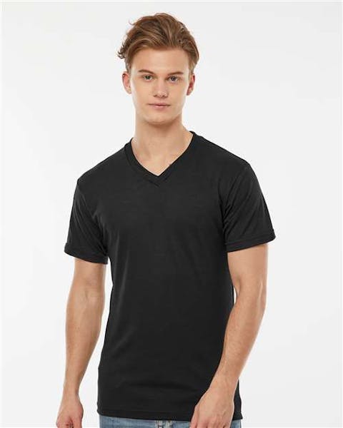 Tultex 207 Poly - Rich V - Neck T-Shirt - Ninja Transfers