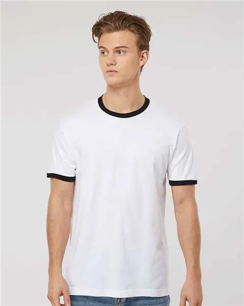 Tultex 246 Fine Jersey Ringer T-Shirt - Ninja Transfers