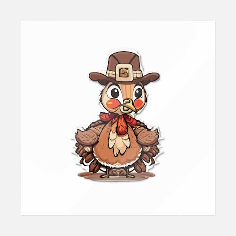Turkey. Time Graphics Turkey Time Thanksgiving Sticker | UV DTF Transfer Stickers