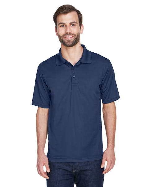 UltraClub 8210T Men's Tall Cool & Dry Mesh Piqu Polo - Ninja Transfers