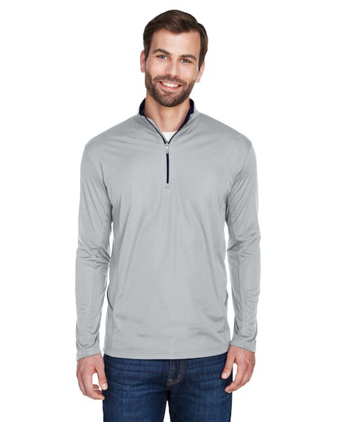 UltraClub 8230 Men's Cool & Dry Sport Quarter - Zip Pullover - Ninja Transfers