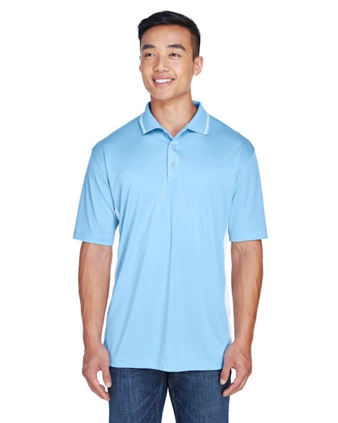 UltraClub 8406 Men's Cool & Dry Sport Two - Tone Polo - Ninja Transfers