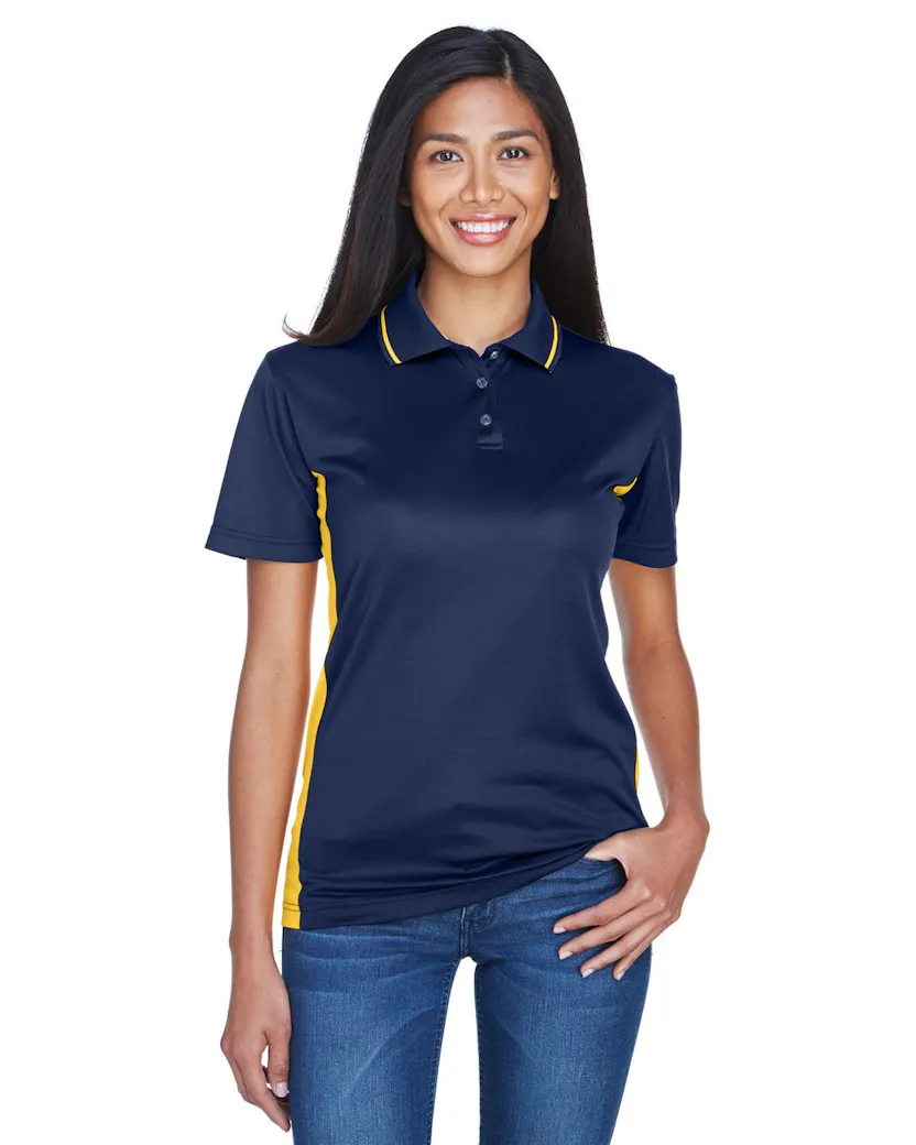 UltraClub 8406L Ladies' Cool & Dry Sport Two - Tone Polo - Ninja Transfers