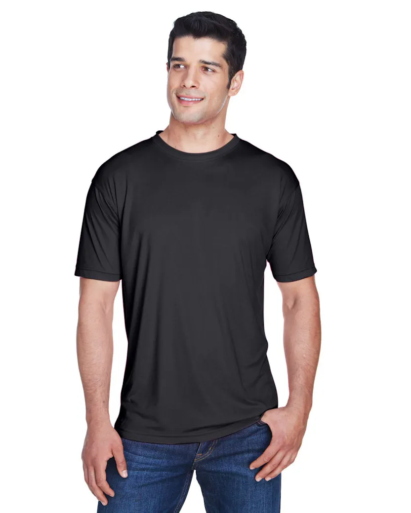 UltraClub 8420 Men's Cool & Dry Sport Performance InterlockT-Shirt - Ninja Transfers