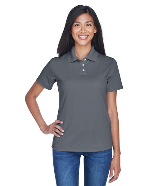UltraClub 8445L Ladies' Cool & Dry Stain - Release Performance Polo - Ninja Transfers