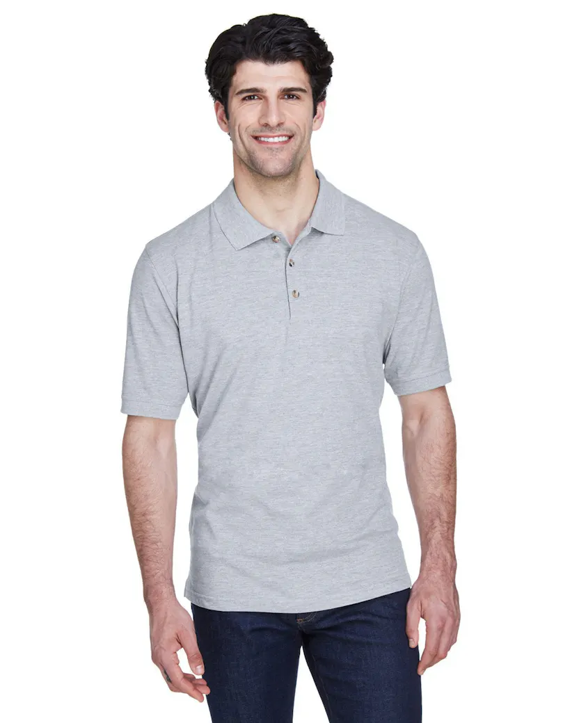 UltraClub 8535 Men's Classic Piqu Polo - Ninja Transfers