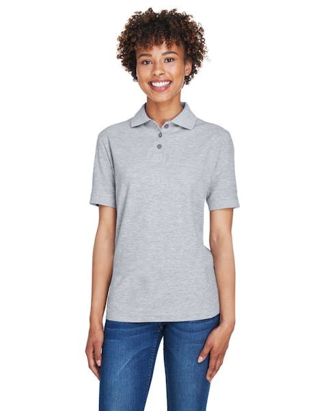 UltraClub 8541 Ladies' Whisper Piqu Polo - Ninja Transfers