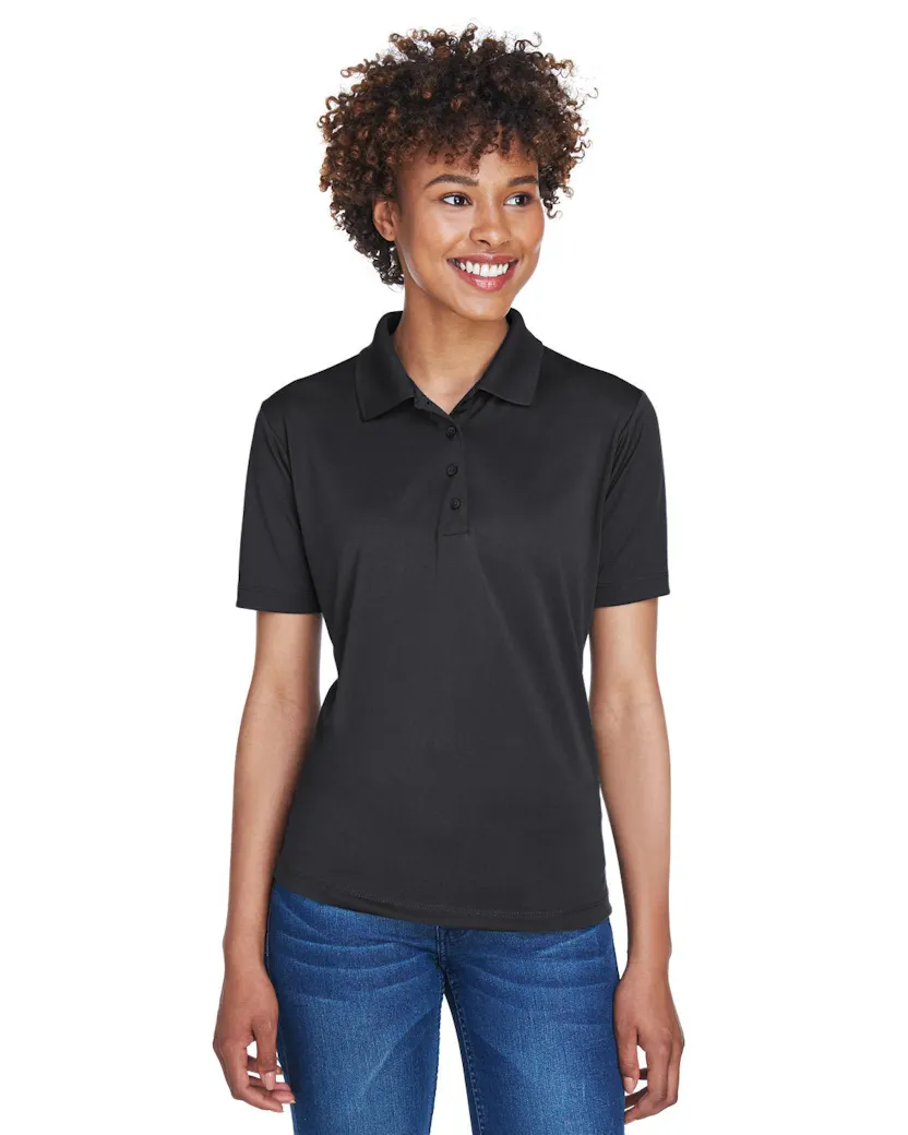UltraClub 8610L Ladies' Cool & Dry 8 - Star Elite Performance Interlock Polo - Ninja Transfers