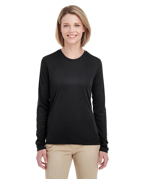 UltraClub 8622W Ladies' Cool & Dry Performance Long - Sleeve Top - Ninja Transfers